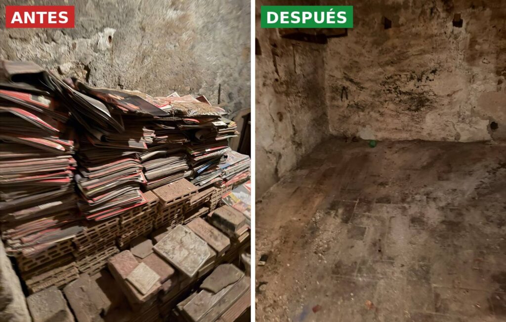 Antes y después vaciado sótano - vaciado de pisos Lloret de Mar